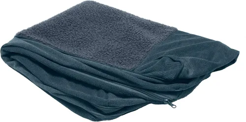 Vista 13 de Furhaven Funda de repuesto para cama de perro, estilo sofá, de pelo sintético y terciopelo, color salvia oscura, talla M
