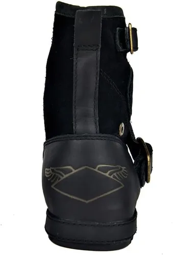 Vista 5 de XBTEVUDAK Botas de senderismo retro para hombre, clásicas, transpirables, ligeras, antideslizantes, con cremallera, botas vaqueras