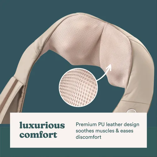 Vista 6 de HoMedics Masajeador Shiatsu Deluxe para Cuello y Hombros con Calor, 3 Velocidades, Cambia de Dirección, Amasamiento Muscular para Espalda y Piernas