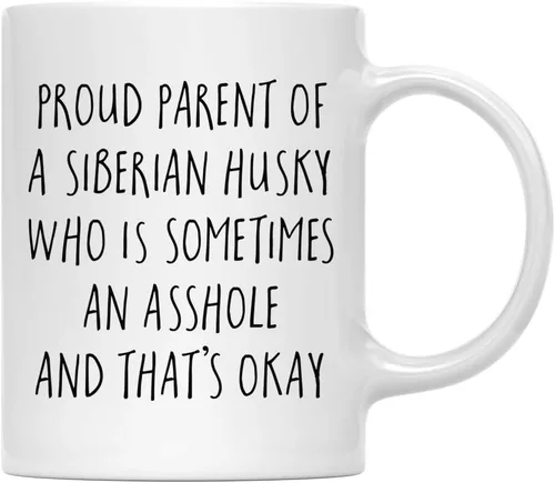 Vista 25 de Andaz Press Funny Dog - Taza de café de 11 onzas, regalo de broma, orgulloso padre de un afenpinscher que es a veces un gilipollas y eso está bien