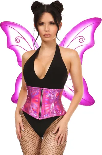 Vista 2 de Daisy corsets womens Top Drawer 2 Pc Fuchsia Pixie Fairy Corset Costume