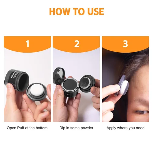 Vista 7 de Retoque de Raíz Instantáneo Polvo de Cobertura de Canas, Oculta la Pérdida de Cabello y Adelgazamiento Para Mujeres y Hombres, Fibras Capilares