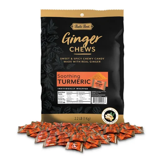 Vista 7 de Bali's Best Ginger Chews - Sabor a limón picante (bolsa a granel de 2.2 libras) 100% jengibre real, dulces de jengibre masticables dulces picantes