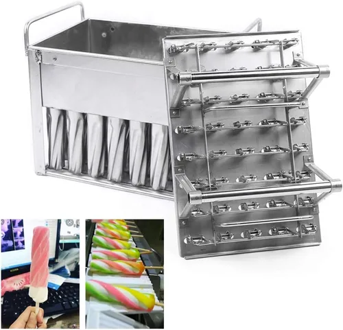 Vista 6 de 40 moldes de acero inoxidable para hacer helados, moldes para hacer helados congelados, moldes para hacer deliciosos helados