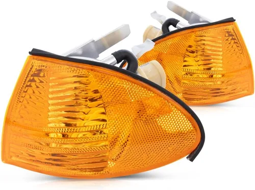 Vista 5 de KarParts360 Para 2001 BMW 330i Parque/luz de señal Par de conductor y pasajero lado sedán/vagón con bombillas reemplaza BM2520104 BM2521104 BM2521104