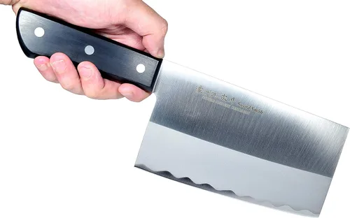 Vista 6 de Seki Japan MASAMUNE, cuchillo de carnicero profesional de acero inoxidable, mango POM, 7.1 pulgadas (7.087 in)