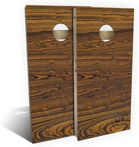 Vista 4 de Slick Woody's Professional-Grade Cornhole Boards - 4'x2' Solid Wood Regulation Woodgrain Bean Bag Toss Game with 8 Resin Filled Bags Madera de musgo