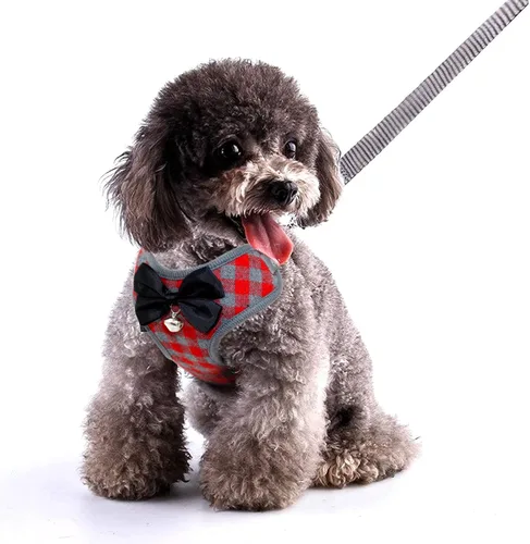 Vista 7 de Rypet - Juego de arnés y correa para perros pequeños, arnés para mascotas sin tirones con chaleco de nailon de malla suave para perros pequeños