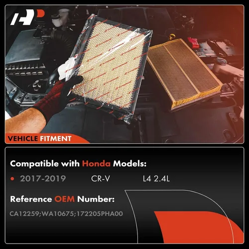 Vista 5 de A-Premium Filtro de aire de motor compatible con Honda CR-V CRV 2017 2018 2019 2.4L solamente