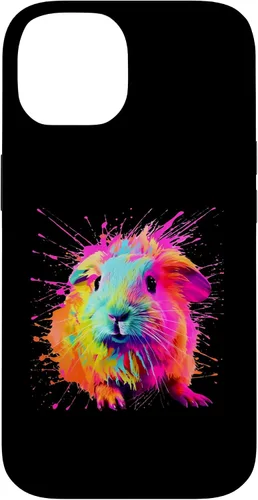 Vista 4 de Splash Paint Guinea Pig Furry Potato Lovers Case for iPhone 16