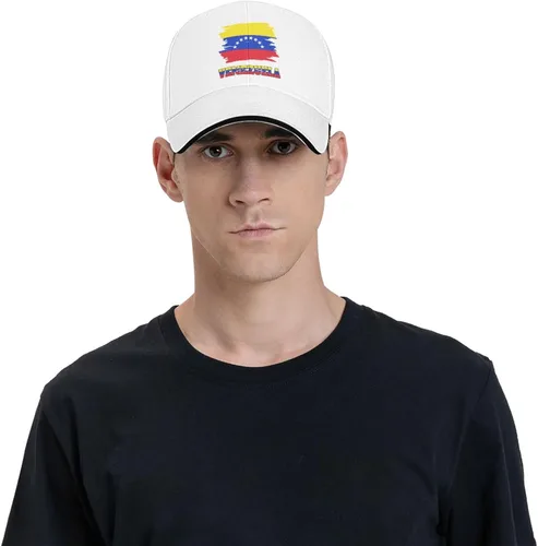 Vista 9 de Gorra de béisbol vintage con bandera venezolana de Venezuela para hombre y mujer