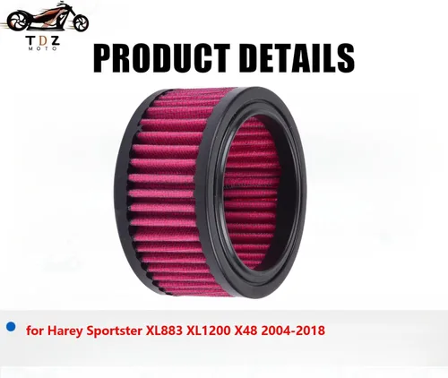 Vista 5 de TDZ 2004-2020 Limpiador de aire de admisión Moto Kit de sistema de reemplazo de filtro de aire para Harey Sportster XL883 XL1200 X48 (Paquete de 1)