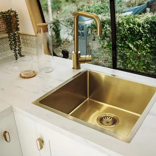 Vista 2 de Whitehaus whnpl1818 Plus de Noé de 17 – 3/4" sola cuenca cocina fregadero para montaje bajo encimera o, con, WHNPL1818-B