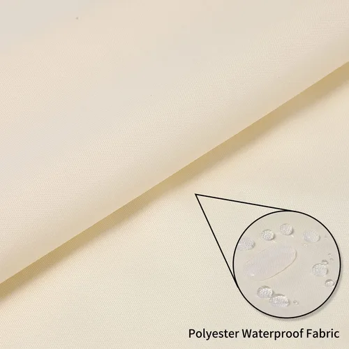 Vista 4 de Terylene - Parasol impermeable con protección UV, Blanco leche