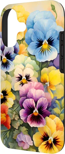 Vista 2 de Southern Boho Chic Happy Pansy Floral Garden Bouquet Case for iPhone 17