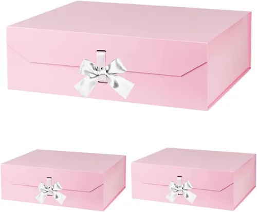 Vista 17 de GoooodGift Caja de regalo negra para regalos de 10 x 7.3 x 3.5 pulgadas, caja decorativa con cinta, caja de regalo vacía con tapa cierre magnético