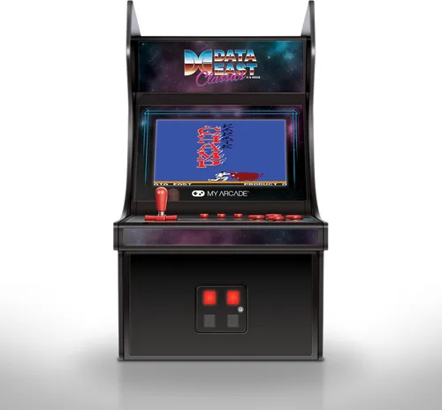 Vista 2 de My Arcade Data East Classics Mini Player - Mini gabinete de máquina arcade de 10 pulgadas, 34 juegos retro incluidos, barril pesado, ninja