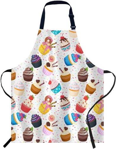 Vista 11 de oFloral Delantal de campo de fútbol americano y pelota, unisex, ajustable, delantal de chef de cocina, delantal para mujeres y hombres para cocina
