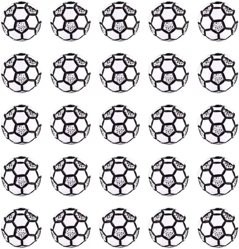 Vista 9 de Cuentas de artículos deportivos para hacer manualidades de joyería, Pequeño, Acrílico, Acrílico