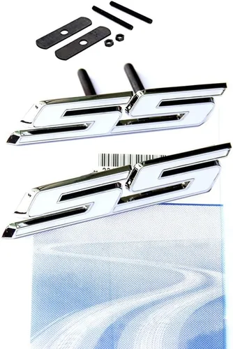 Vista 4 de Yoaoo 1x Emblema OEM Ss para Parrilla + Calcomanía Insignia 3D Compatible con Zl1 Serie 1LE Frontal Cromado Rojo