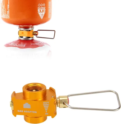 Vista 8 de Kit de Adaptador de Recarga de Gas RULLINE para Estufas de Camping - Juego de Adaptador de Recarga de Botella de Válvula EN417 Lindal para Tanques