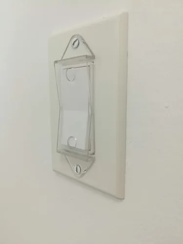 Vista 5 de Paquete de 4 protectores transparentes para placa de interruptor basculante, mantiene el interruptor de luz encendido o apagado. Protege tus luces