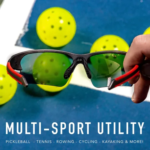 Vista 4 de Franklin Sports Pickleball Sunglasses - All Sport UV Glasses for Tennis, Pickleball, Cycling, Rowing + More - Athletic Shades with Headband + Carry