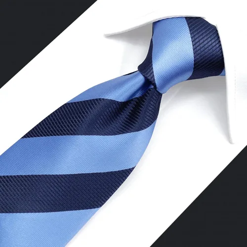 Vista 15 de S&W SHLAX&WING Corbata para hombres Lazos a rayas verde, amarillo y azul para trajes de negocios