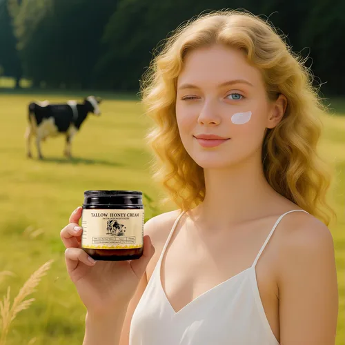 Vista 6 de Miel de ternera para bálsamo de piel - Crema Cebo De Res Original para cuerpo y cara Hidratante, Vintage Traditions Tallow Cream Organic Grass Fed