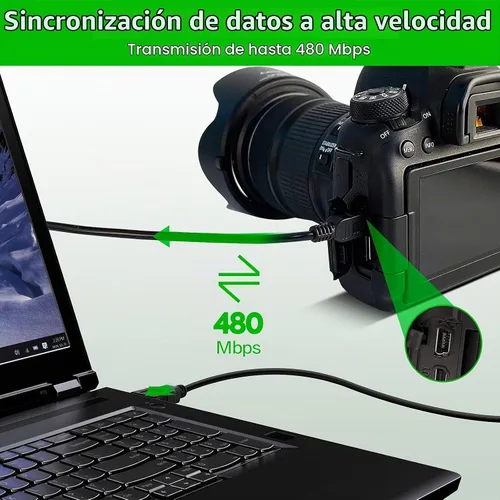 Vista 5 de Cable de carga de transferencia de sincronización de datos de computadora USB de repuesto para Samsung SE-208DB/TSBS 8X Slim DVD portátil DVD DVD