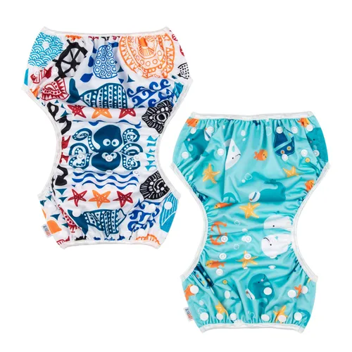 Vista 62 de ALVABABY - Pañales de natación (2 unidades, reutilizables)