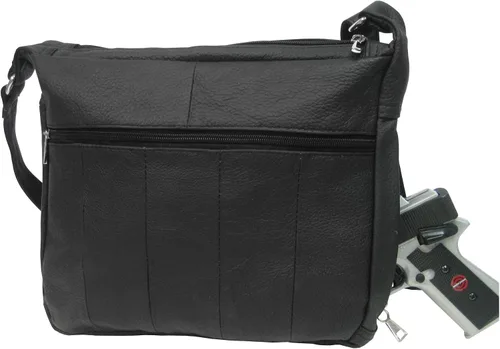 Vista 2 de Bolso cruzado de cuero oculto - YKK Lock CCW Ambidextro Gun Bag Roma 7082