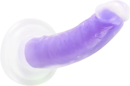Vista 6 de Neo Elite - Consolador anal de silicona que brilla en la oscuridad de 7.5 pulgadas, pene realista de doble densidad con ventosa para principiantes