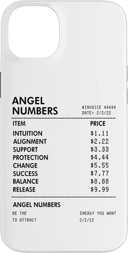 Vista 15 de Angel Numbers Receipt 111 222 333 444 - Funda de numerología espiritual para iPhone 17
