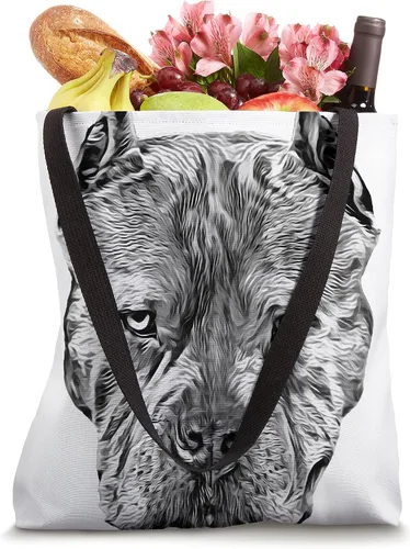 Vista 4 de Pit Bull Pitbull American Bully - Bolsa de regalo para dueños de perros Blanco 16 pulgadas