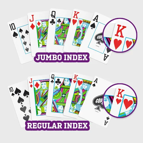 Vista 7 de Copag 1546 Neoteric Design - Juego de cartas 100% de plástico, tamaño de póquer (estándar) verde/rojo (índice jumbo, 1 juego)