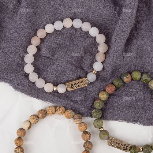 Vista 4 de AUEAR, Best Friends Forever - Pulsera inspiradora de amistad para hermanas, mujeres y niñas