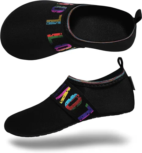 Vista 6 de VIFUUR - Zapatos deportivos para agua calcetines acuáticos de secado rápido de yoga con sensación de andar descalzo y sin cordones para hombre