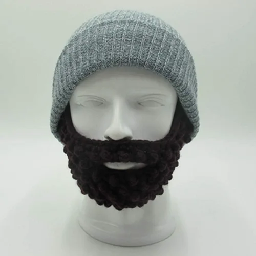 Vista 5 de YEKEYI Gorro de barba loco unisex de punto divertido gorro de Halloween máscara de viento