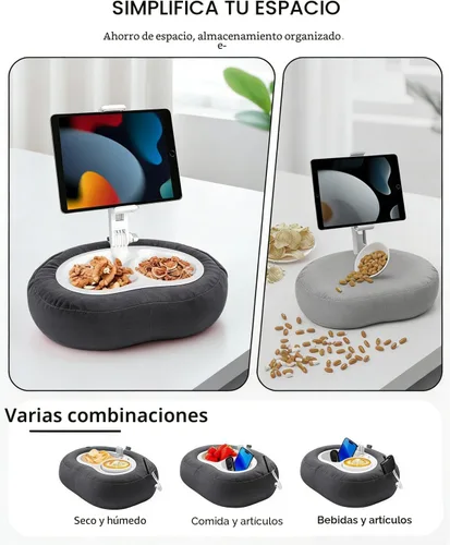 Vista 3 de Miledi Soporte para Tablet en Forma de Almohada, Compatible con Kindle de 4.7"-12.9", iPad, Teléfono/Tableta, Soporte Giratório de 360° para Cama