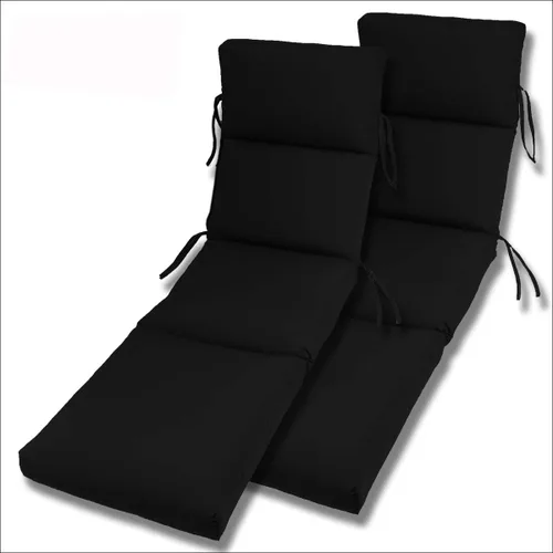 Vista 2 de Comfort Classics Inc. Sunbrella - Juego de 2 colchonetas acanalado para camastro en interior y exterior de 22 x 74 x 5 pulgadas (55.8 x 188 x 12 cm)