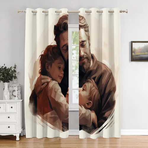 Vista 82 de Cortinas opacas de cocina con pintura al óleo de Europa rosa y negra para ventanas, cenefas opacas modernas de torre Eiffel de poliéster multicapa