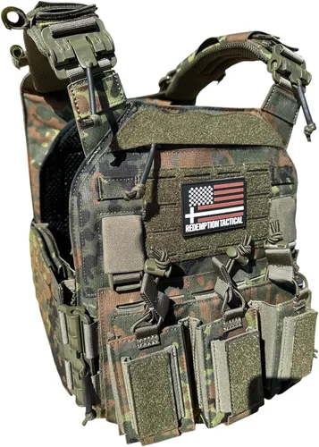 Vista 10 de Redemption Crusader 2.0 Chaleco Molle con Hebilla de Liberación Rápida para Airsoft con Lados de Tamaño Ajustable y Triple Bolsillo
