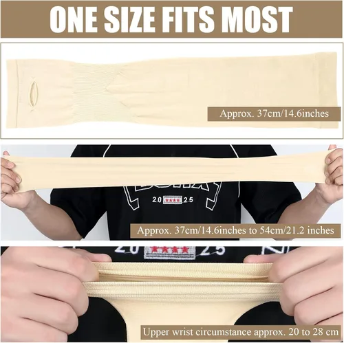 Vista 7 de Eurzom 8 pares de fundas protectoras de piel para ancianos, manga fina para el brazo, moretones contra abrasiones, desgarros, exposición al sol