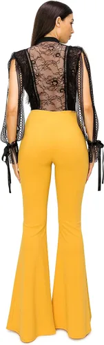 Vista 4 de Cemi Ceri Pantalones acampanados de cintura alta para mujer
