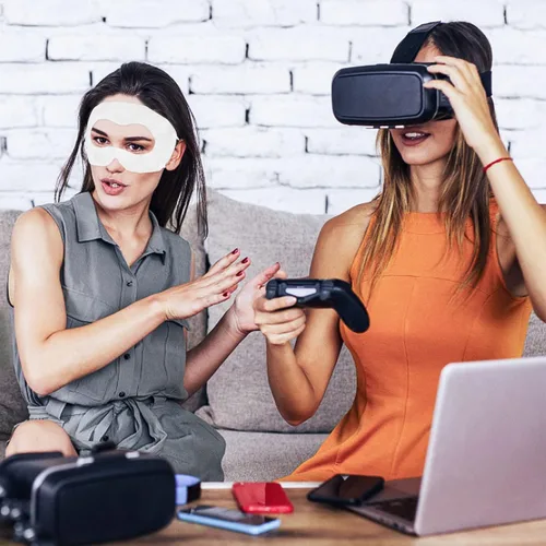Vista 6 de VR Face Cover, Oculus Sweat Guard Compatible with Vision Pro Meta Quest 3, Disposable Eye Mask Cover Face Pads VR Oculus Accessories (30)