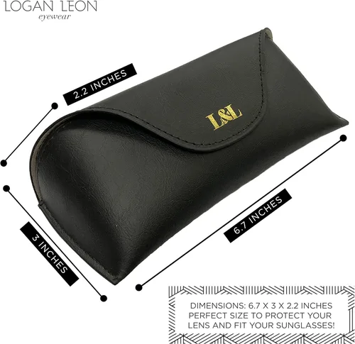 Vista 4 de Logan Leon - Funda de piel lisa unisex moderna con funda de microfibra y tela, Blanco, Negro