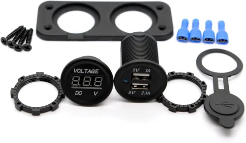 Vista 5 de interruptores basculantes para camiones y autos, interruptor LED, 3 pines, control de apagado/encendido, 12V (luz azul)