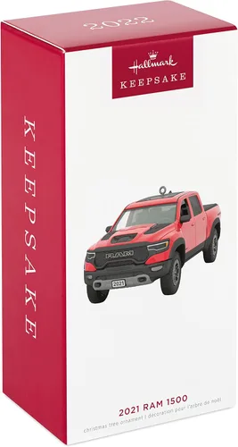 Vista 3 de Hallmark Keepsake Adorno de Navidad 2022 con fecha de año, 2021 Dodge Ram 1500, metal