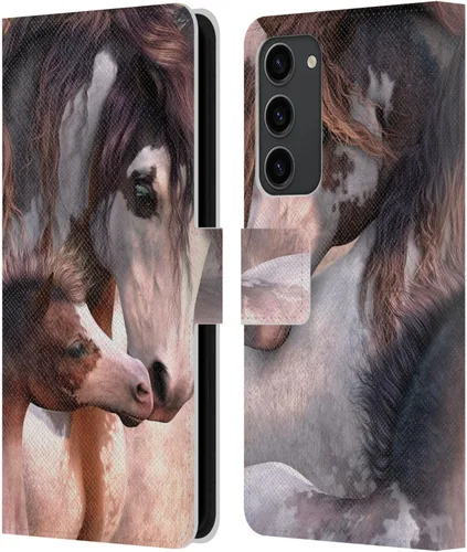 Vista 20 de Head Case Designs Officially Licensed Laurie Prindle A Morgan Christmas Western Stallion Leather Wallet Case Compatible with Samsung Galaxy A07 4G